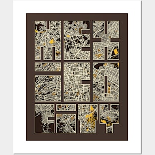 Mexico City Map Typography - Pastel Posters and Art